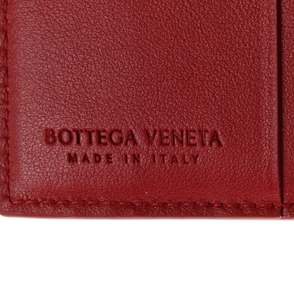 Bottega Veneta Nappa Maxi Intrecciato Card Holder Wallet Dark Red 6 of 8