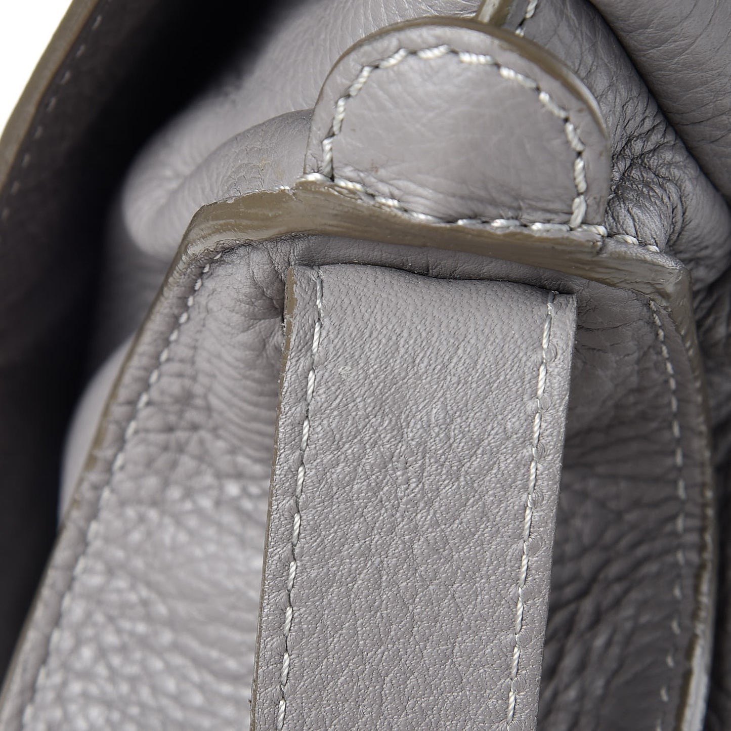 Calfskin Medium Marcie Top Handle Bag Cashmere Grey