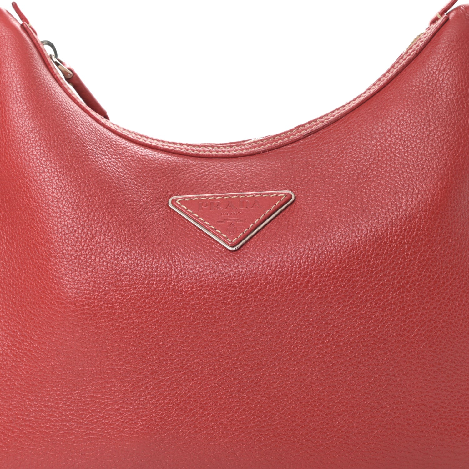 Prada Vitello Daino Hobo Rosso 8 of 12