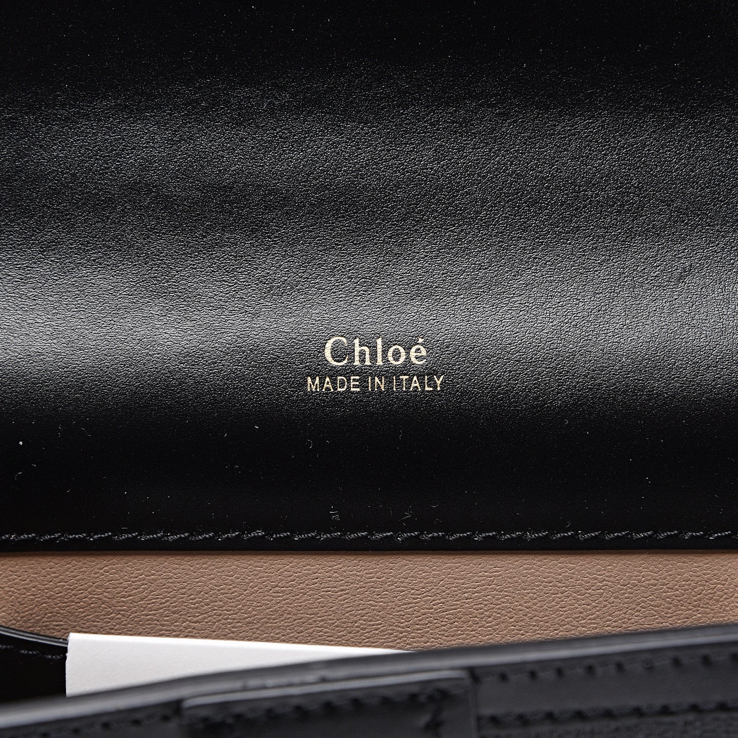 Shiny Goatskin Calfskin Aby Chain Shoulder Bag Black