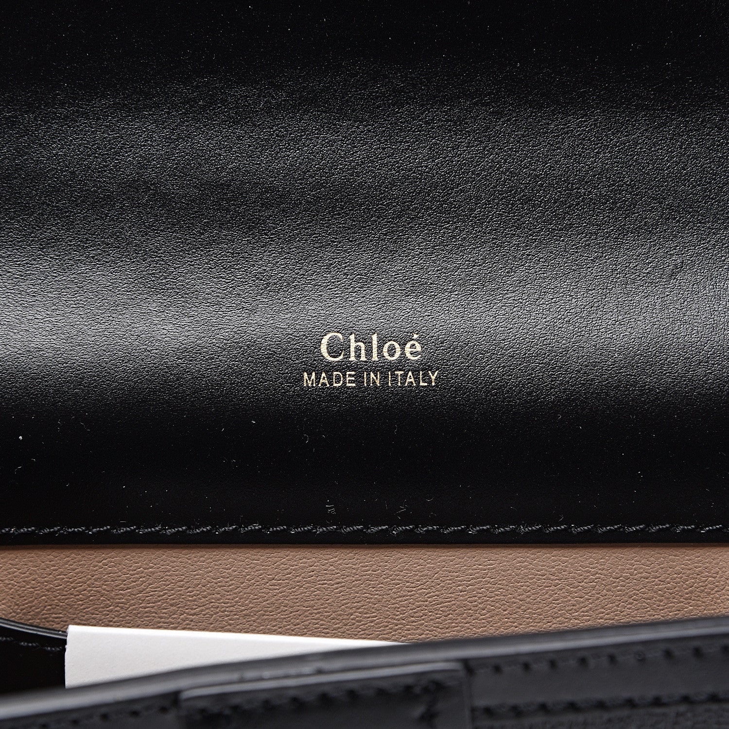 Chloe Shiny Goatskin Calfskin Aby Chain Shoulder Bag Black 5 of 11