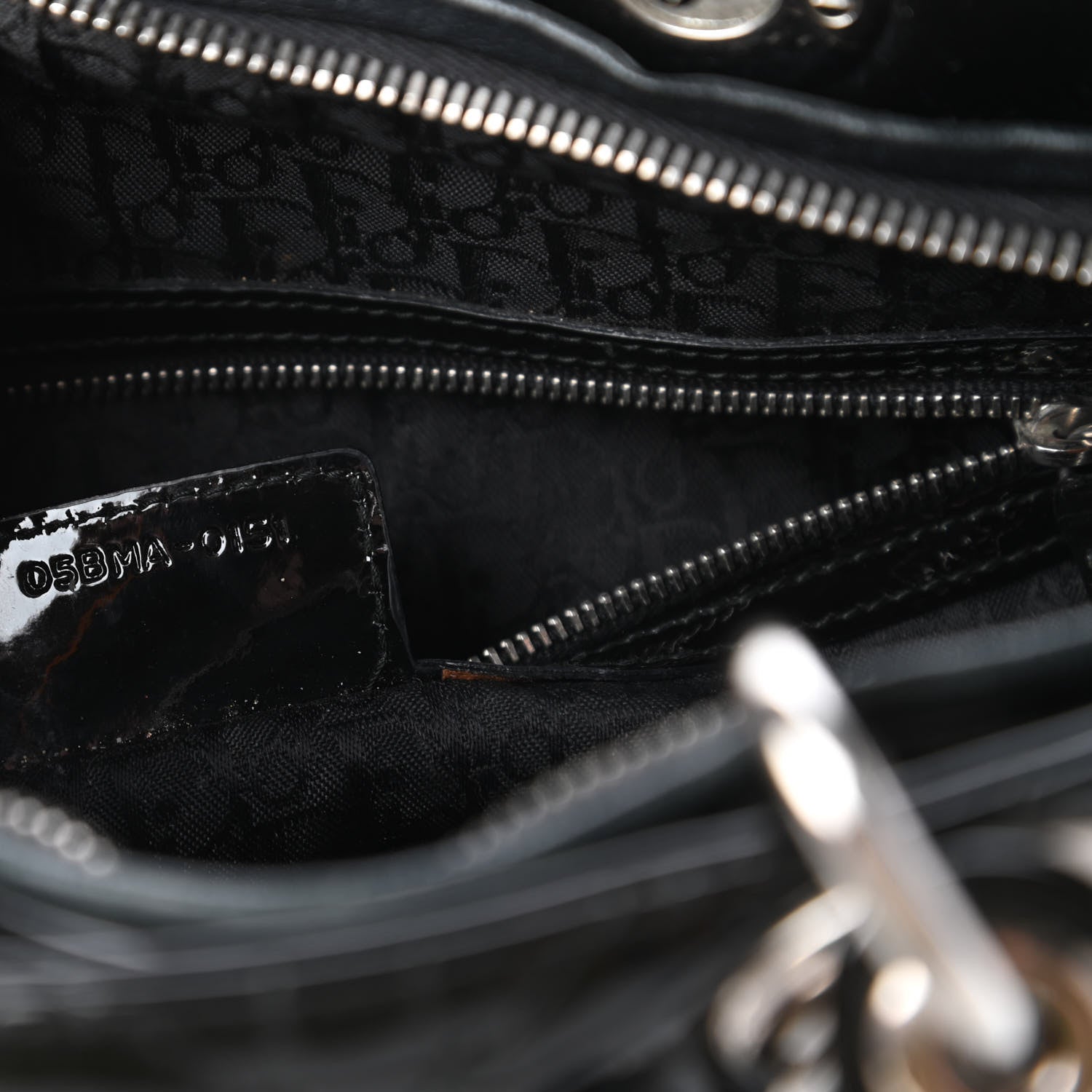 Christian Dior Patent Cannage Large Lady Dior Black 9 of 12