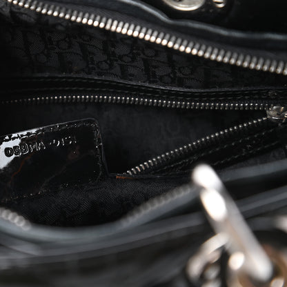Christian Dior Patent Cannage Large Lady Dior Black 9 of 12