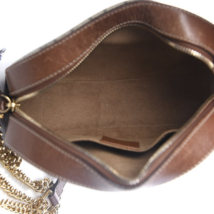 Gucci GG Supreme Monogram Cuoio Toscano Mini Chain Shoulder Bag Beige Ebony Cuir 5 of 13
