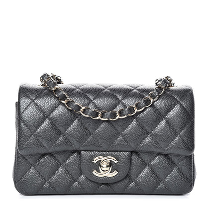 Chanel Caviar Quilted Mini Rectangular Flap Dark Grey 1 of 10