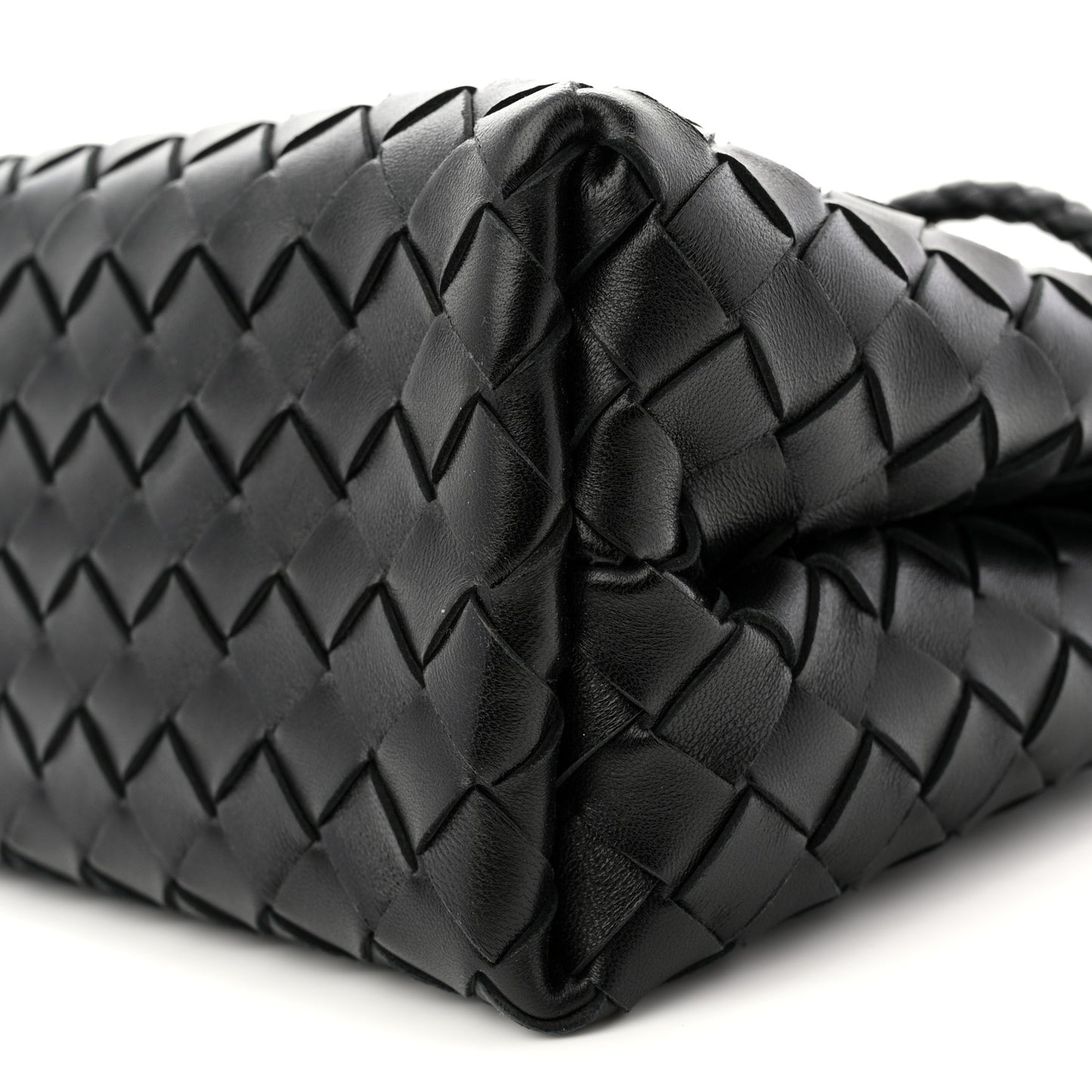 Nappa Intrecciato Small Andiamo Shoulder Bag Black