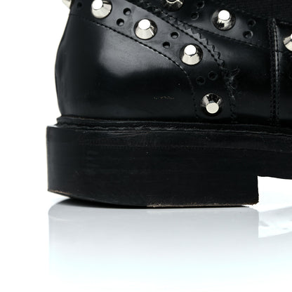 Balenciaga Calfskin Womens Studded Chelsea Boots 37 Black 17 of 30