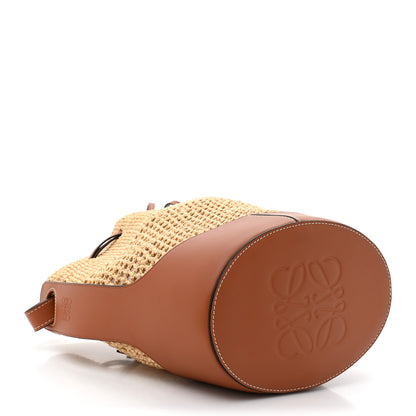 Loewe Raffia Calfskin Balloon Bucket Bag Natural Tan 4 of 10