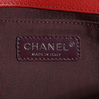 Chanel Goatskin Quilted Patent Medium Duo Boy Flap Red 6 of 8