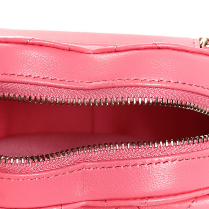 Chanel Lambskin Quilted CC In Love Heart Waist Belt Bag With Chain Pink 5 of 11