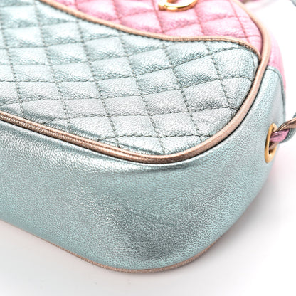 Gucci Laminated Nappa Trapuntata Mini Zumi Dome Shoulder Bag Rosa Lago Rame 9 of 10