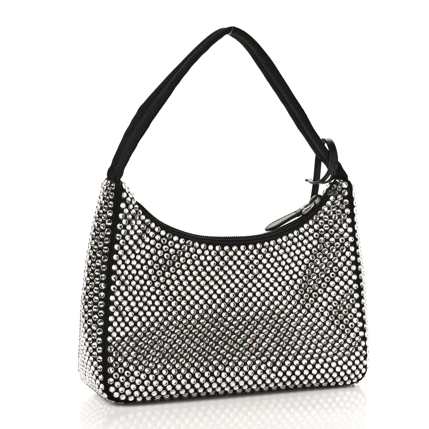 Satin Crystal Mini Re-Edition 2000 Bag Cristal