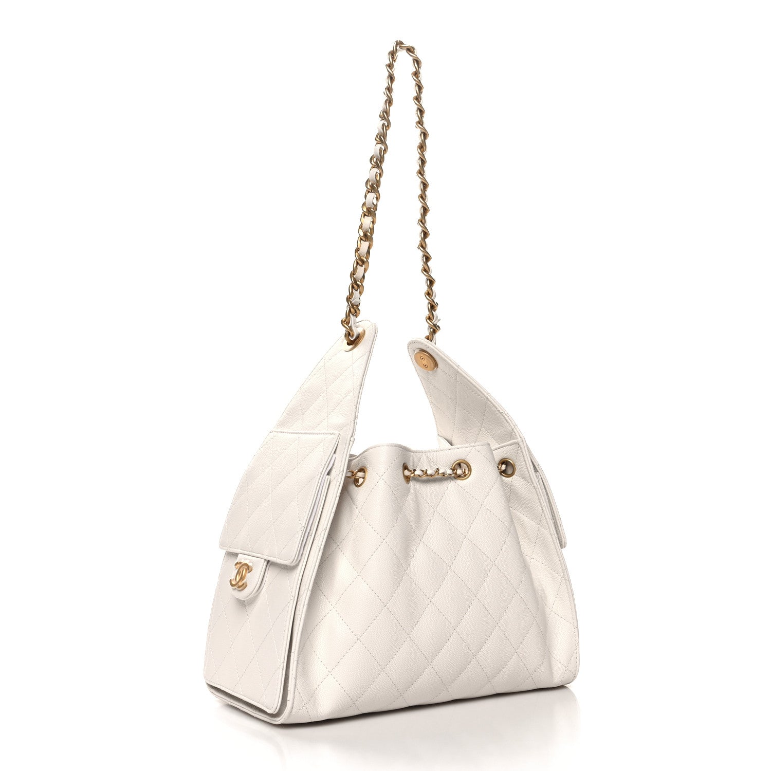 Chanel Caviar Quilted Small Chanel 25 Handbag White 3 of 11