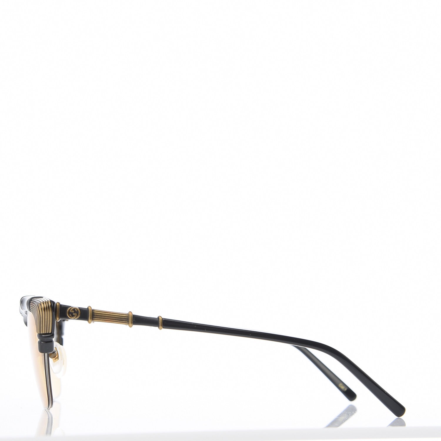 Gucci Acetate Metal Bamboo Sunglasses GG660S Black Yellow 3 of 7