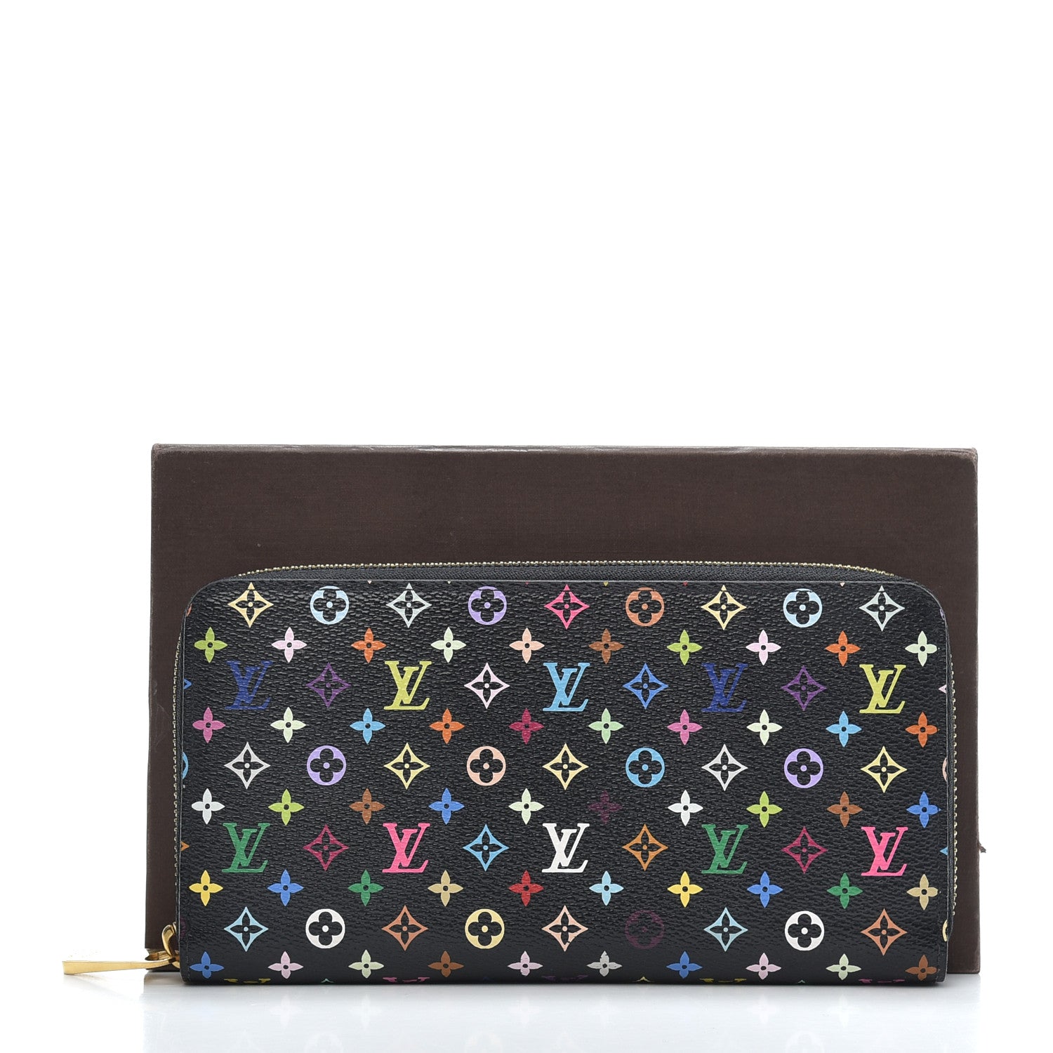 Louis Vuitton Monogram Multicolor Zippy Wallet Black Grenade 8 of 8