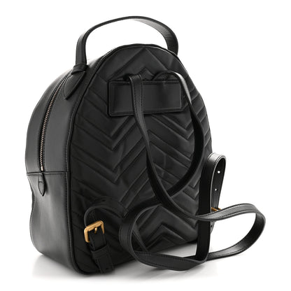 Gucci Calfskin Matelasse GG Marmont Dome Backpack Black 2 of 10