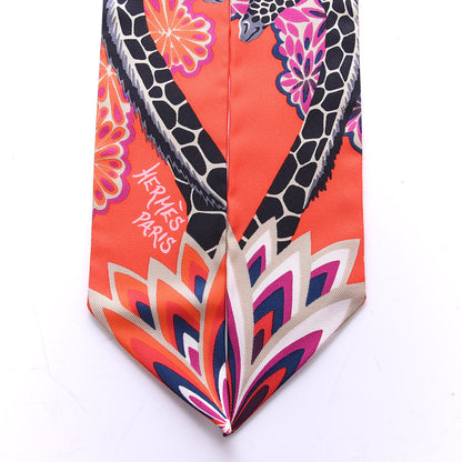 Hermes Silk The Three Graces Twilly Vermillion Fuchsia 2 of 4