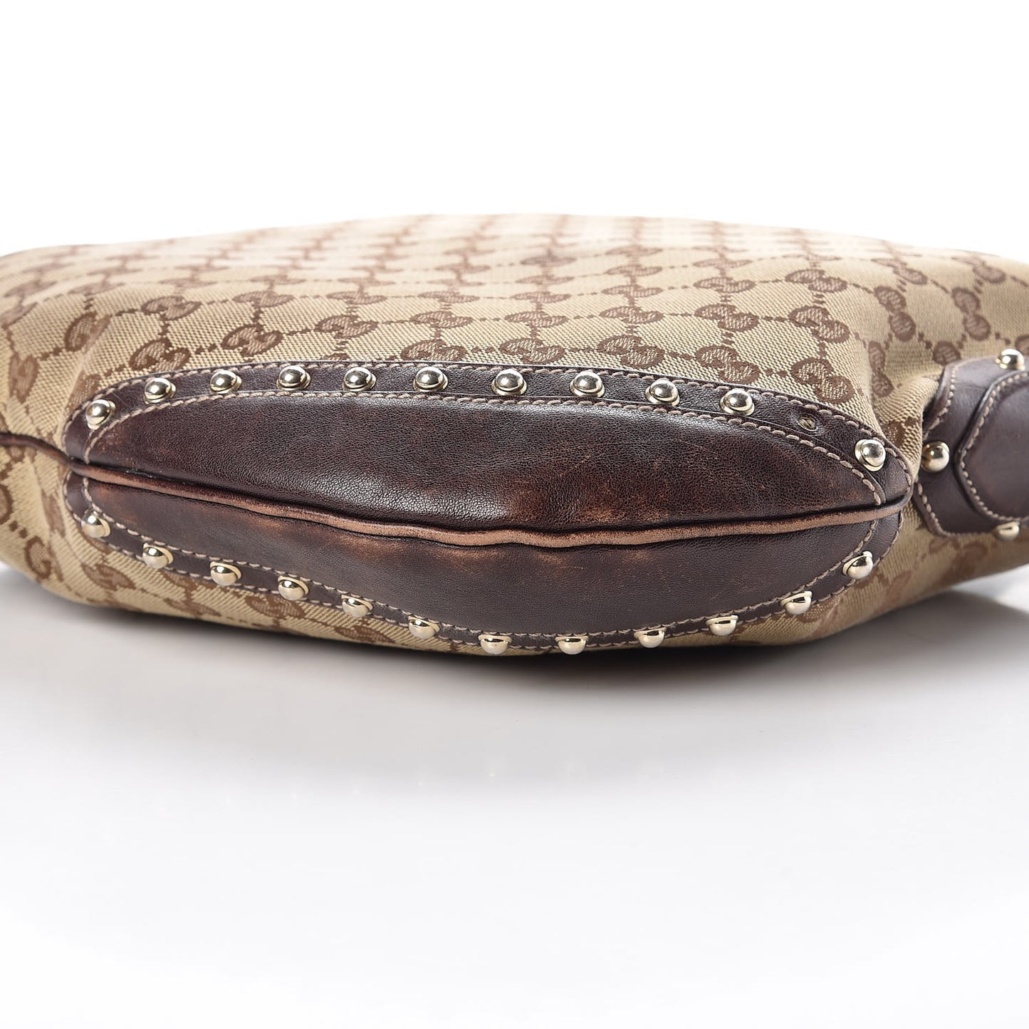 Monogram Pelham Studded Shoulder Bag Brown