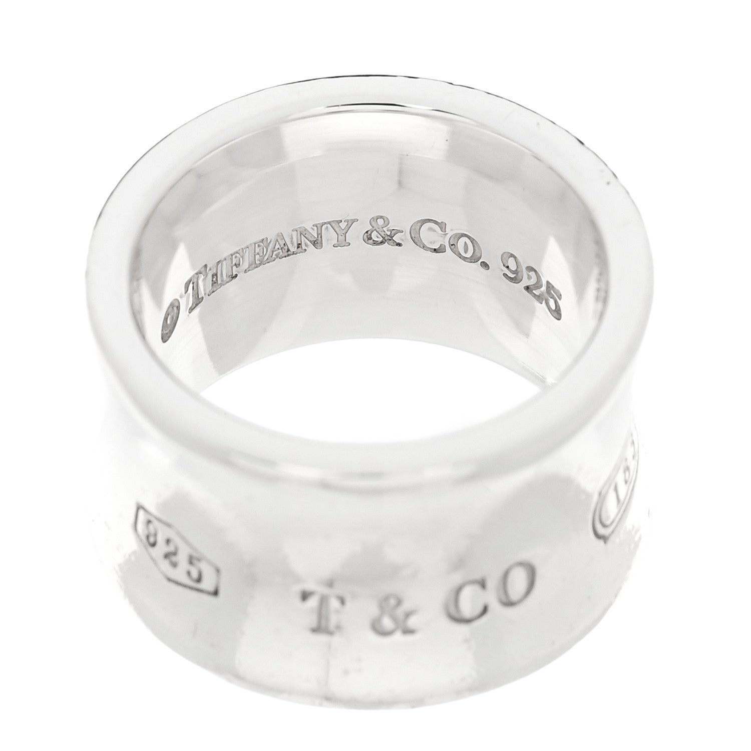 Tiffany Sterling Silver Wide 1837 Band Ring 48 4.5 4 of 4