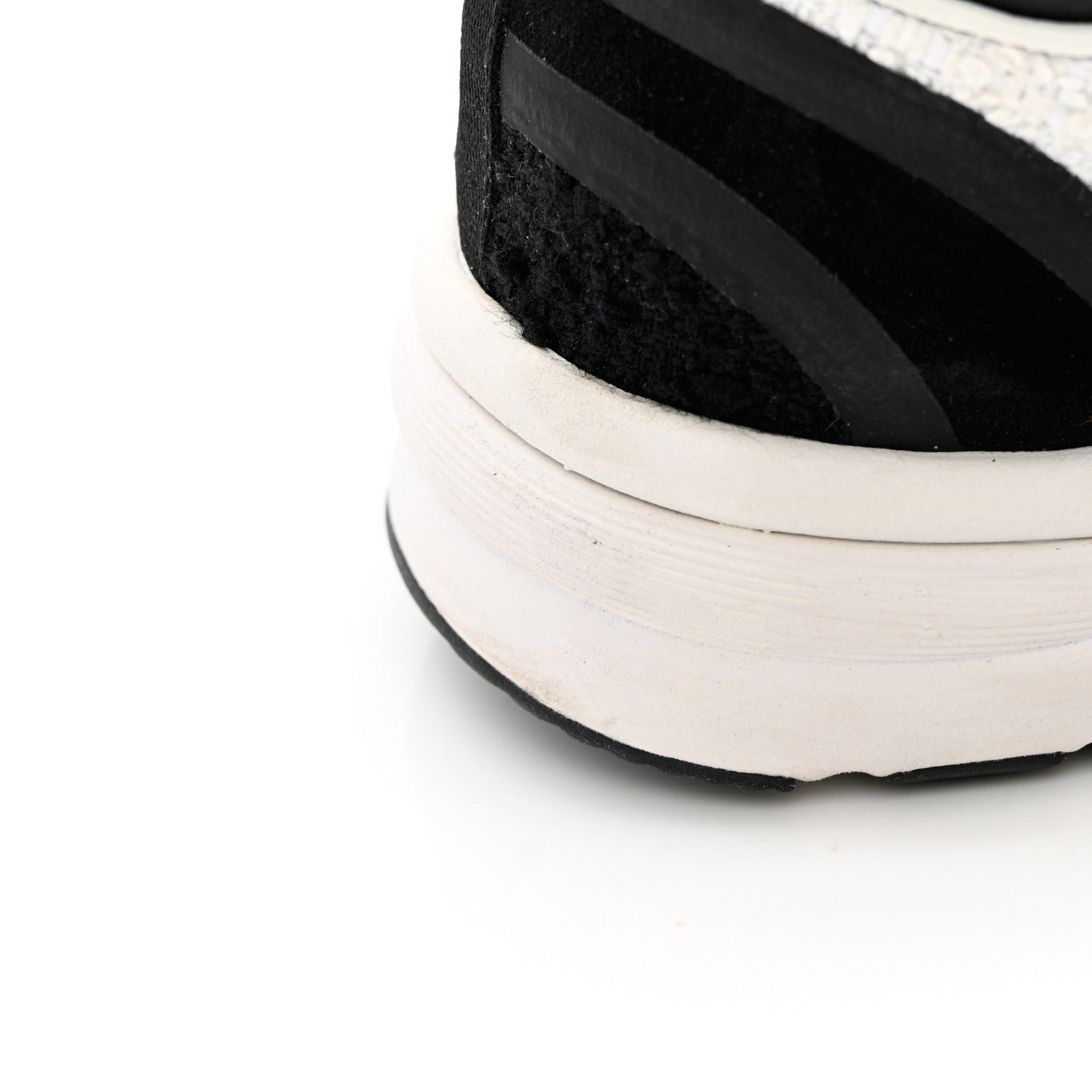 Chanel Tweed Suede Calfskin CC Sneakers 36.5 Black White 13 of 14