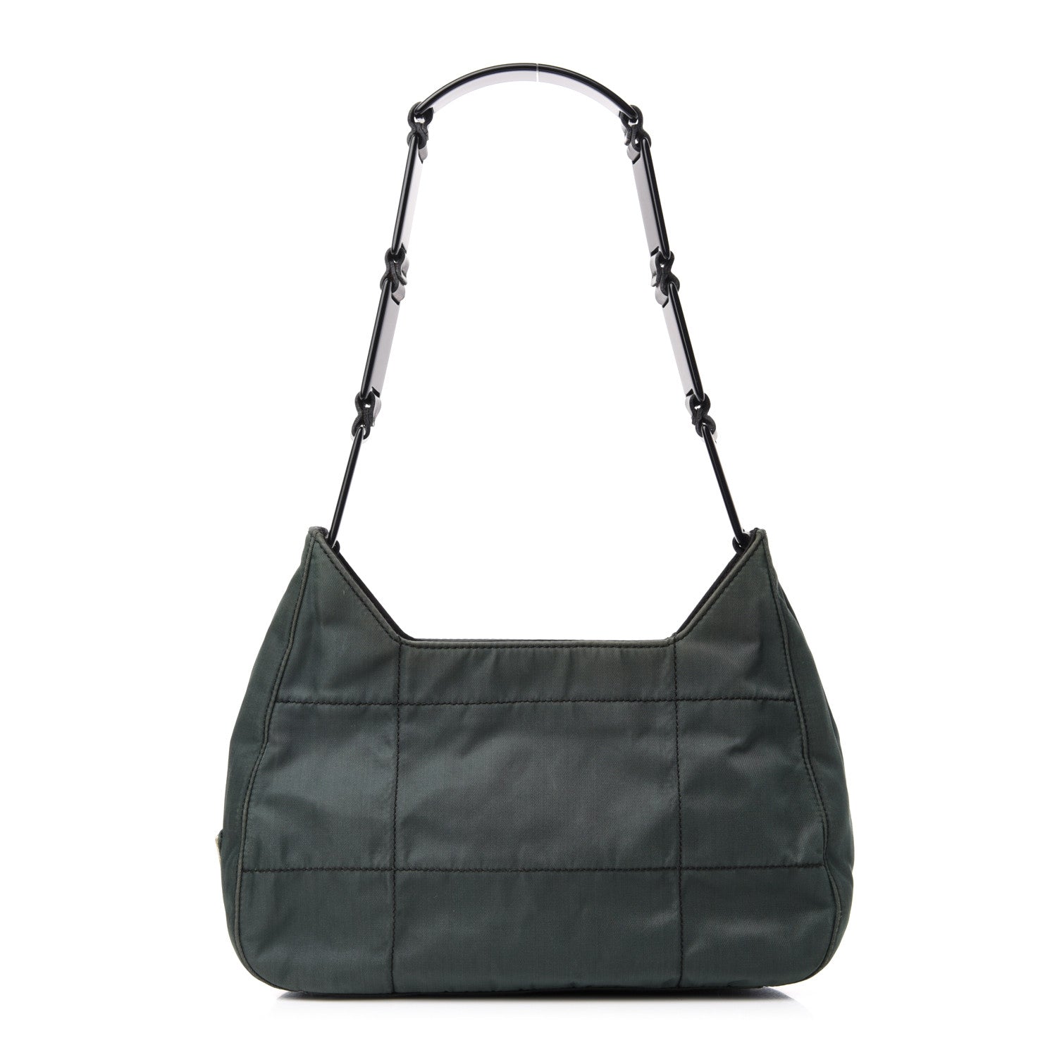 Prada Nylon Quilted Shoulder Bag Dark Green 1 of 11