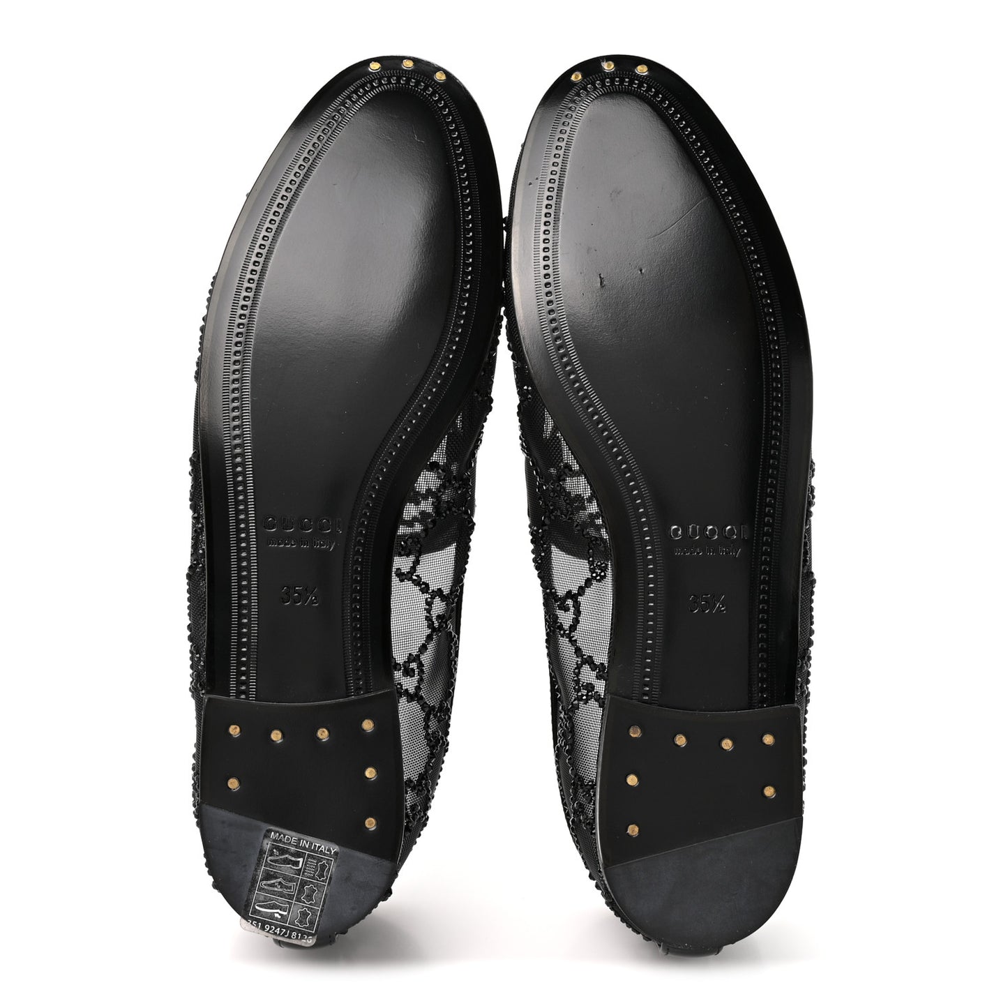 Tela Retino Kid Scamosciato Crystal GG Monogram Jordaan Loafer 35.5 Black