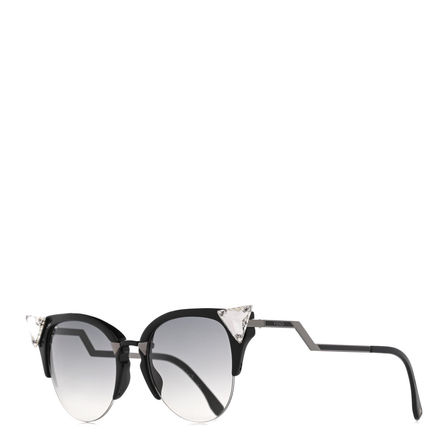 Fendi Iridia Cat Eye Sunglasses FF 0041/S Light Black 1 of 9