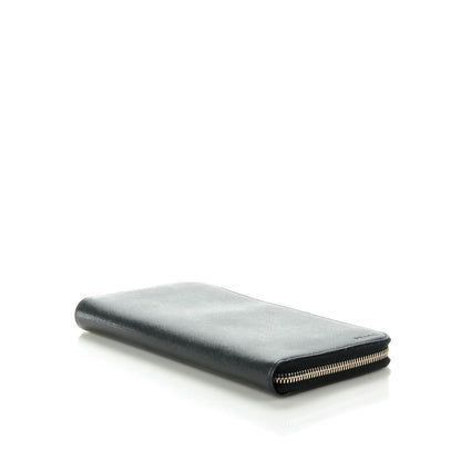 Prada Saffiano Metal Zip Around Travel Wallet Black 4 of 8