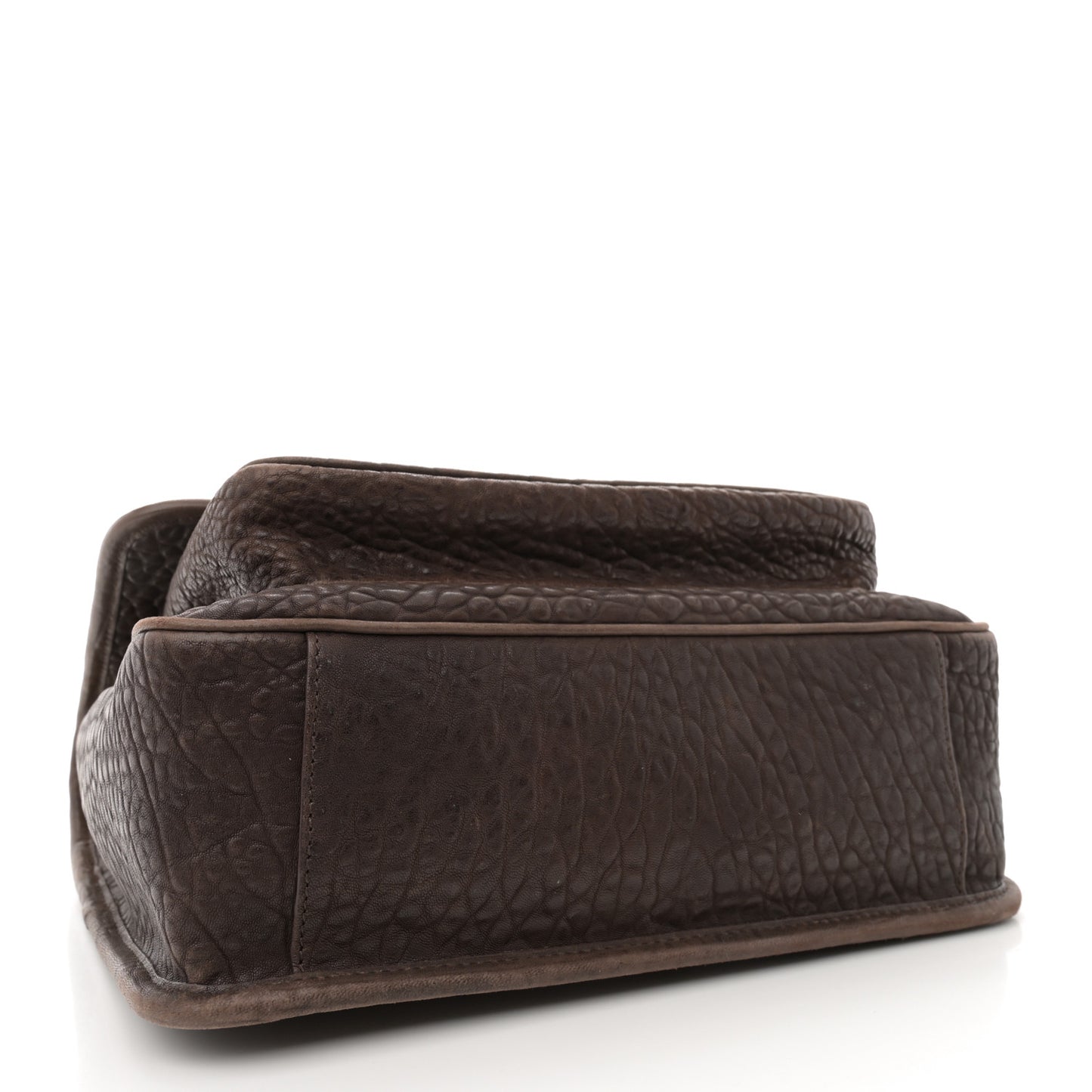 Grained Lambskin Monogram Medium Niki Chain Satchel Dark Cork