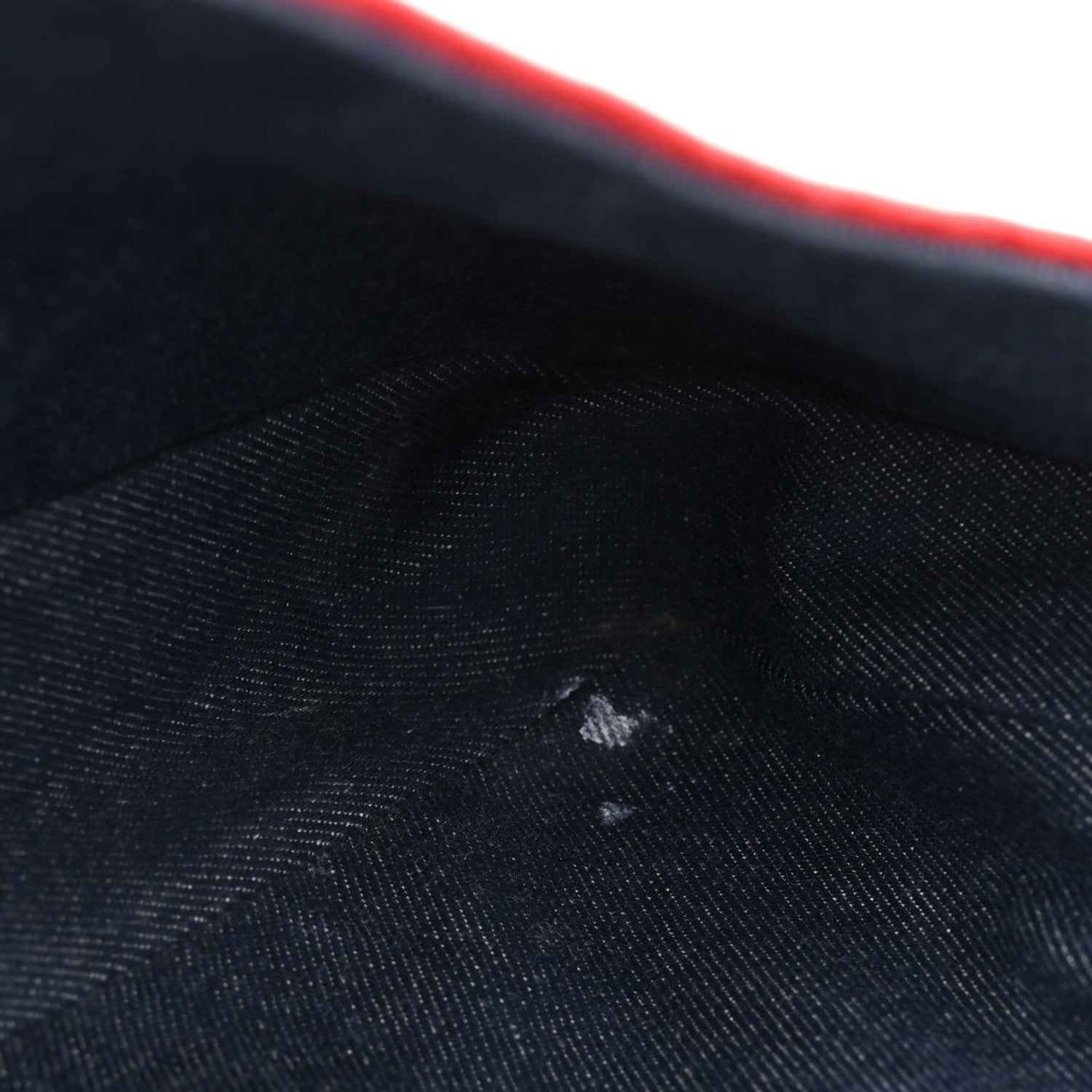 Fendi Denim Large Baguette Blue Rosso 16 of 16