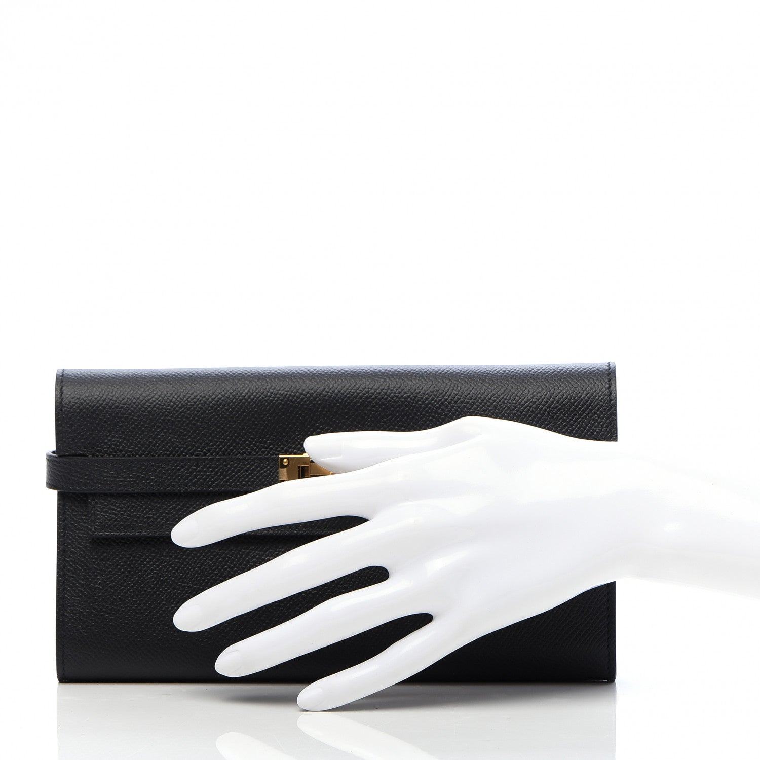 Hermes Epsom Kelly Longue Wallet Black 2 of 9