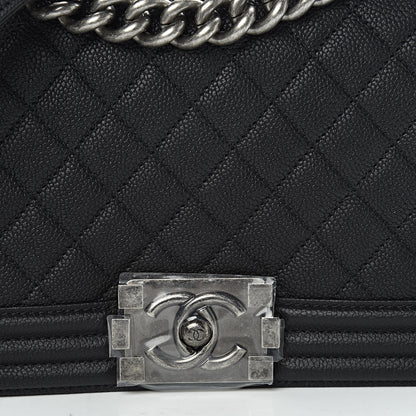 Chanel Caviar Quilted Medium Boy Flap Black 10 of 11