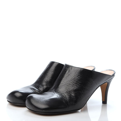 Bottega Veneta Laville Calfskin Bloc Mules 38 Black 3 of 7