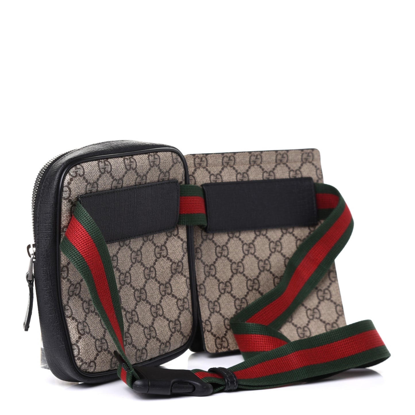 GG Supreme Monogram Web Belt Bag Black