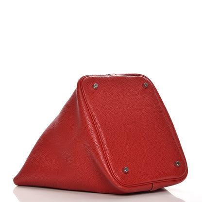 Hermes Taurillon Clemence Picotin Lock 22 MM Rouge Casaque 4 of 10