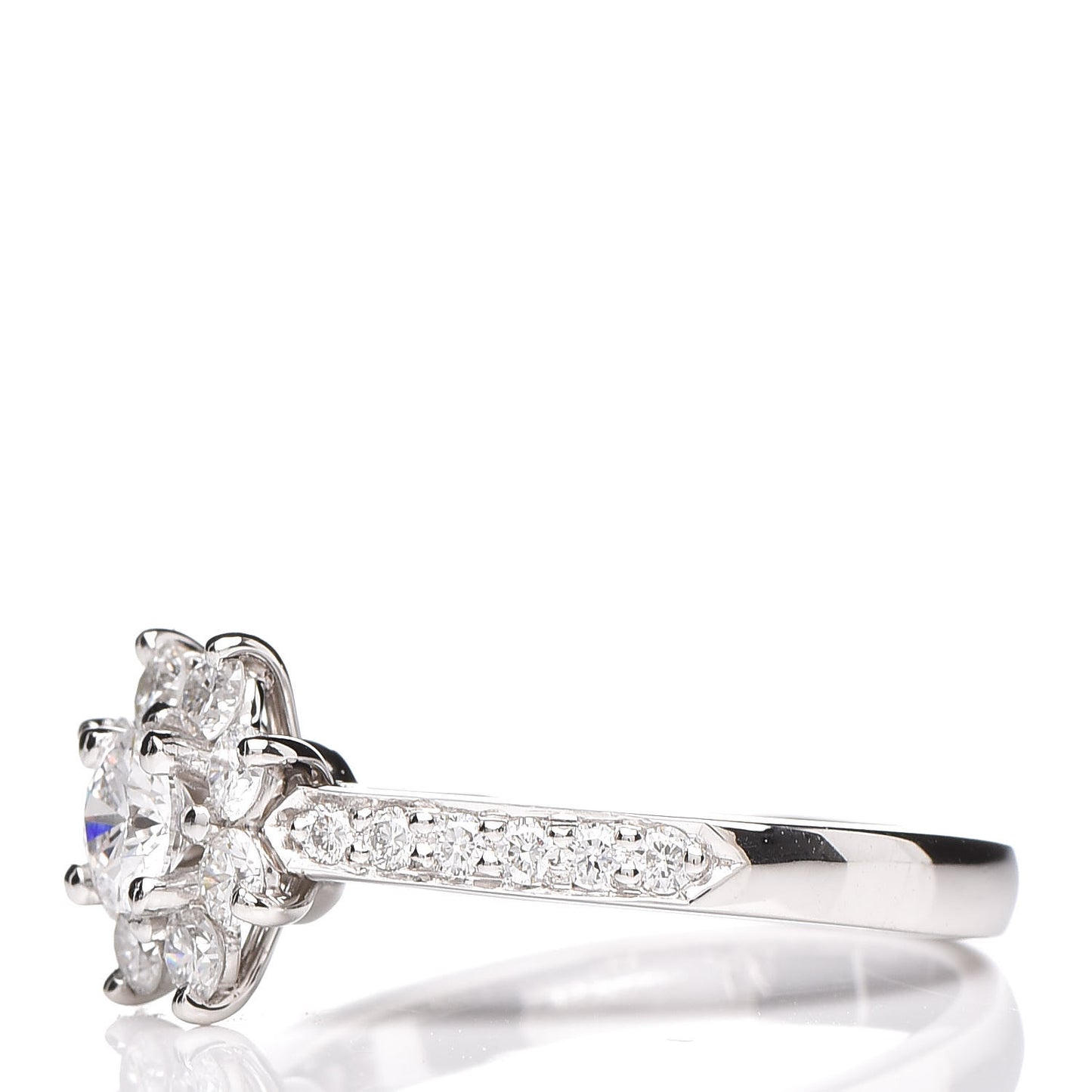 Platinum Diamond Flora Ring 48 4.5