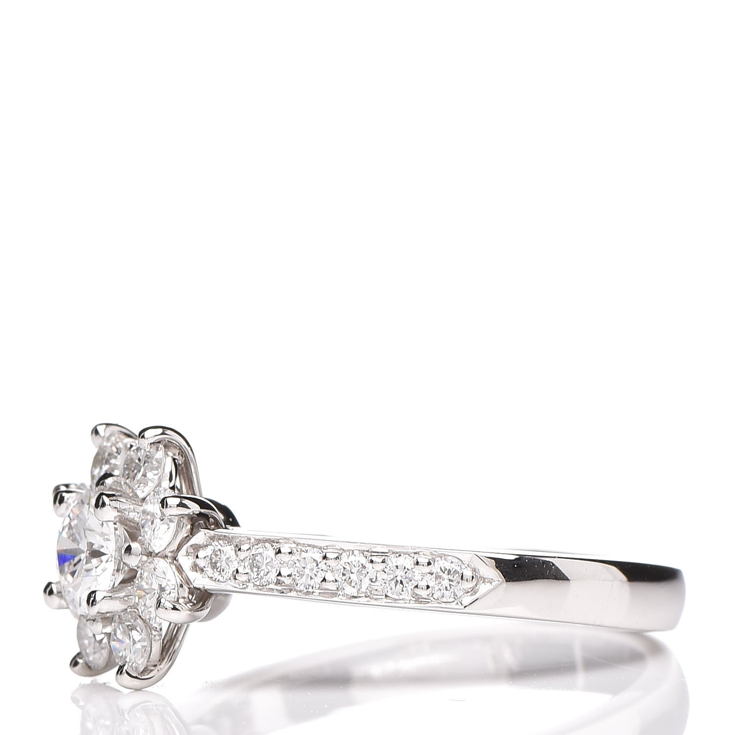 Tiffany Platinum Diamond Flora Ring 48 4.5 3 of 6