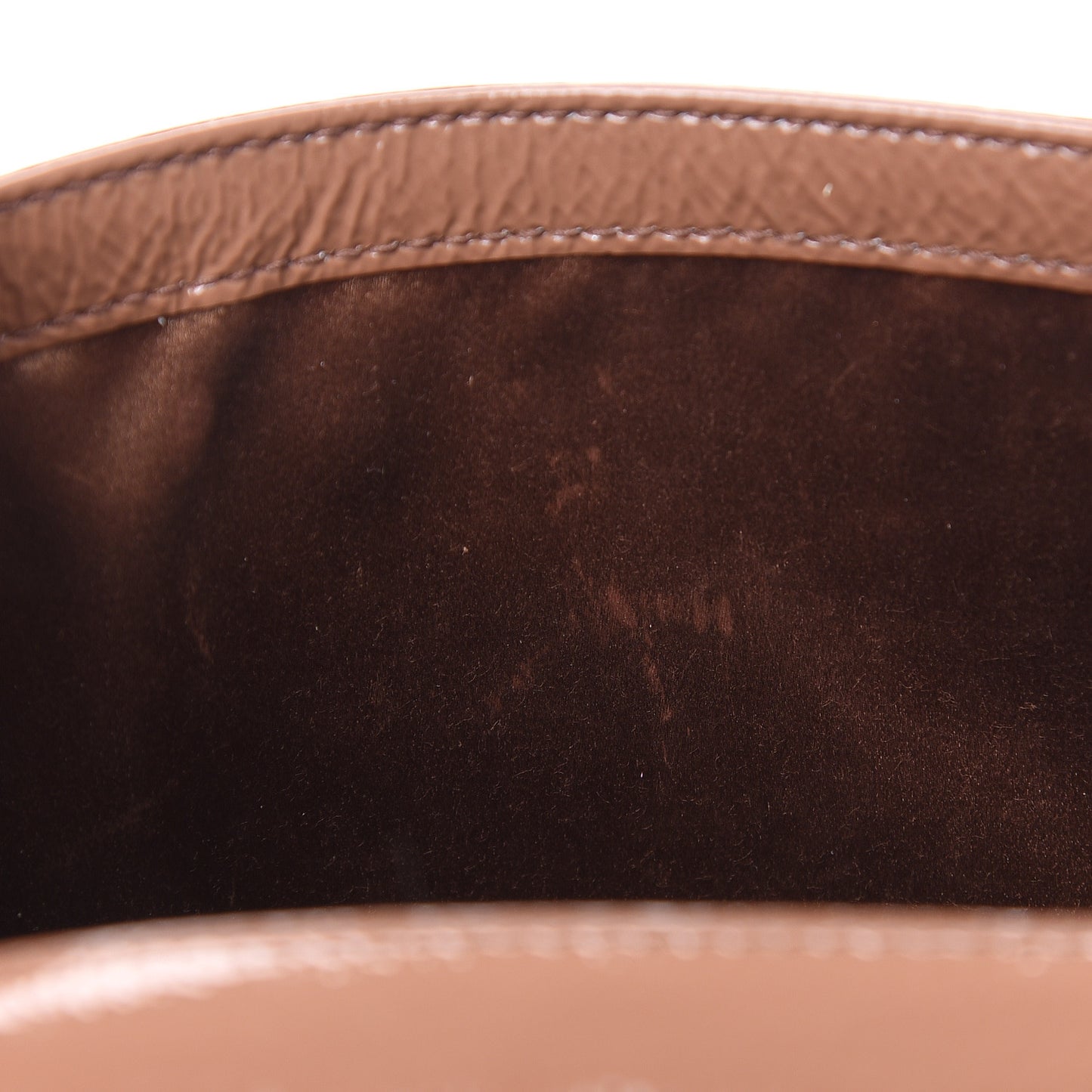 Textured Patent Calfskin Monogram Large Belle De Jour Clutch Nude