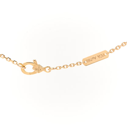 Van Cleef & Arpels 18K Yellow Gold Black Onyx Vintage Alhambra Pendant Necklace 4 of 6