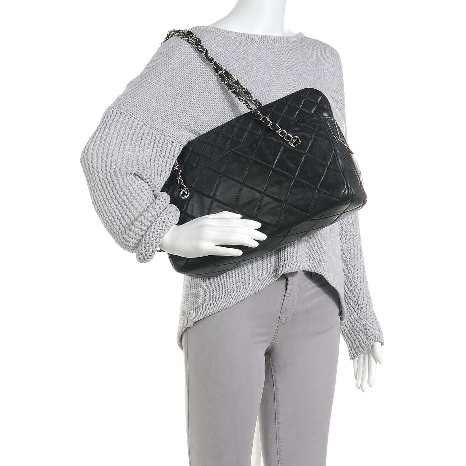 Chanel Calfskin Quilted In the Business Tote Black 2 of 7