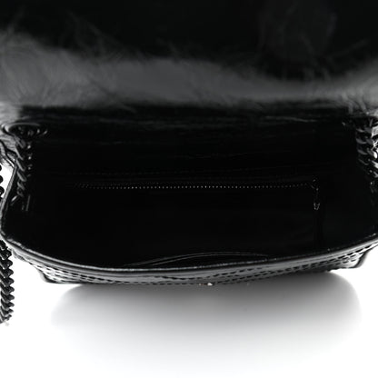 Saint Laurent Crinkled Calfskin Matelasse Monogram Niki Chain Wallet Black 4 of 4