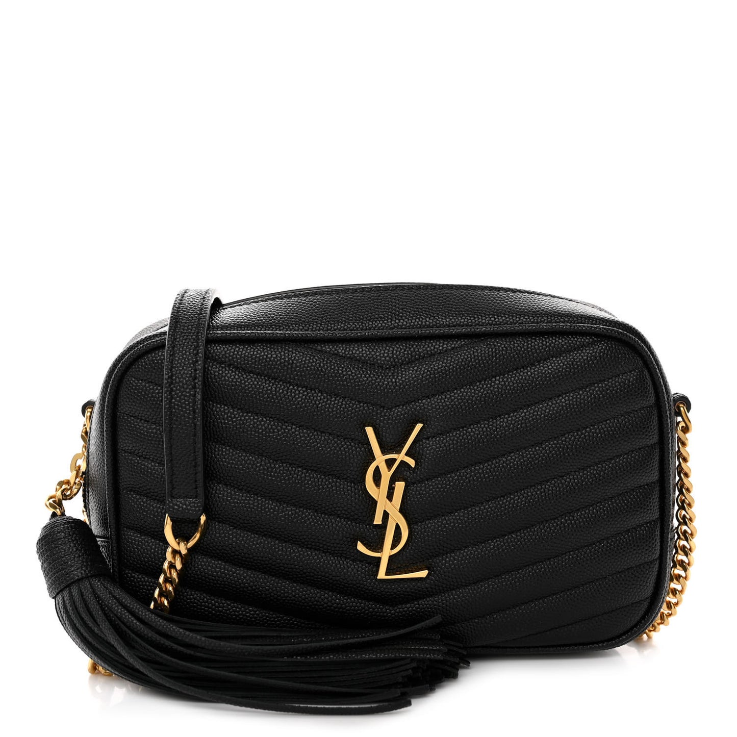 Grain De Poudre Matelasse Monogram Mini Lou Camera Bag Black