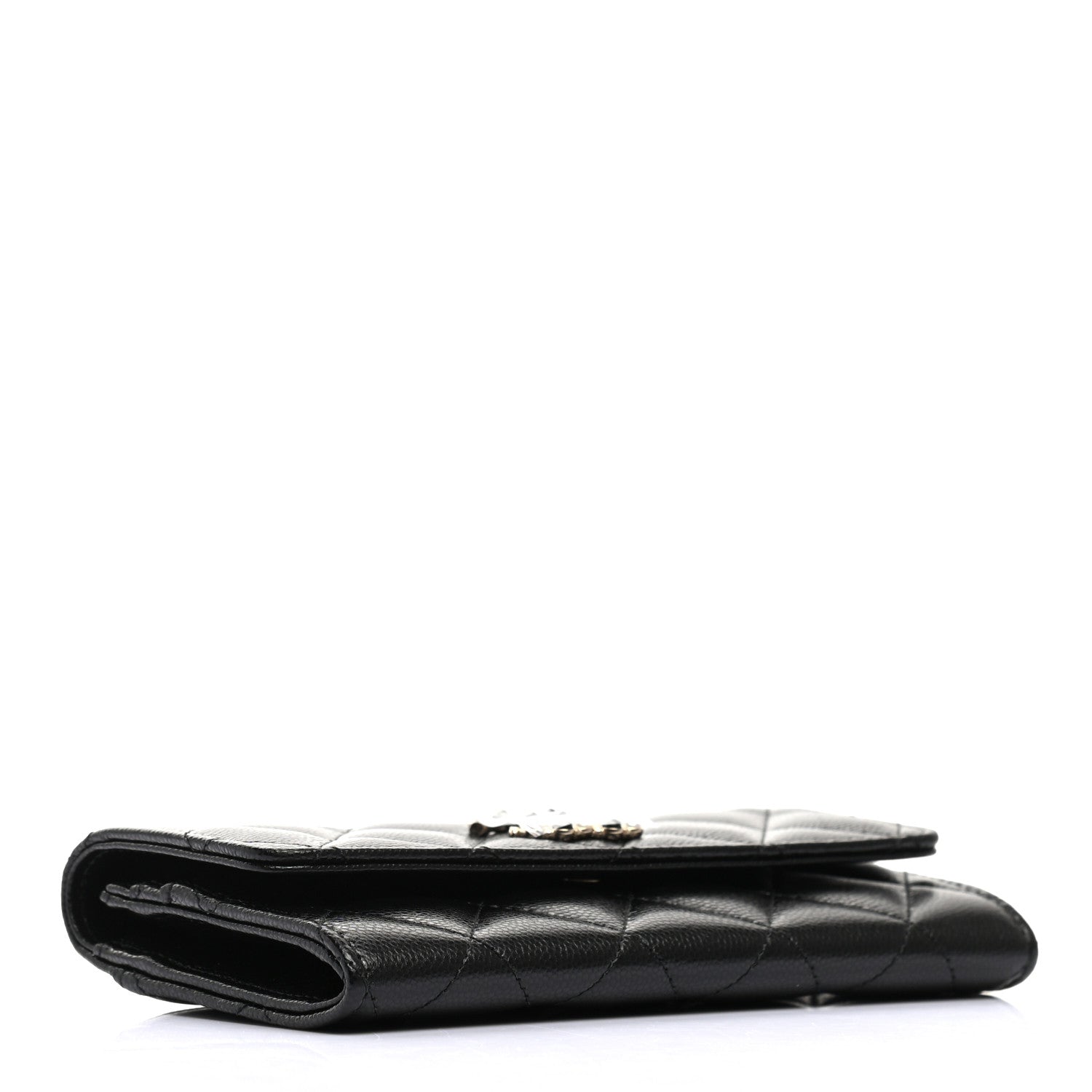Chanel Caviar Quilted Pearl Coco Candy Wallet Black 4 of 8