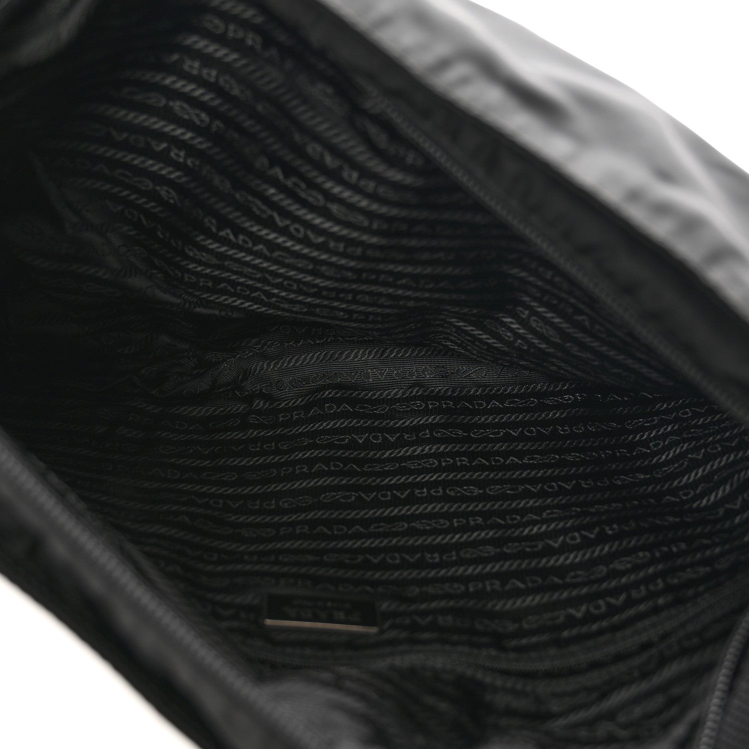 Prada Nylon Vela Flat Messenger Bag Black 6 of 10