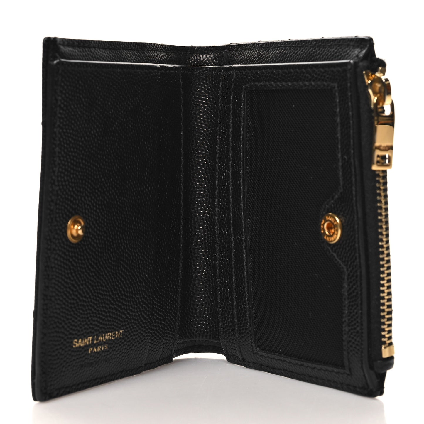 Grain De Poudre Matelasse Chevron Monogram Zipped Card Case Black