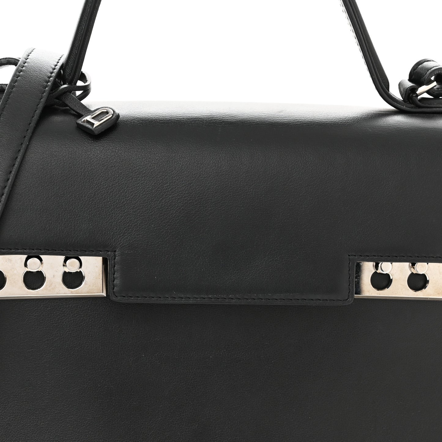 Calfskin MM Tempete Satchel Black