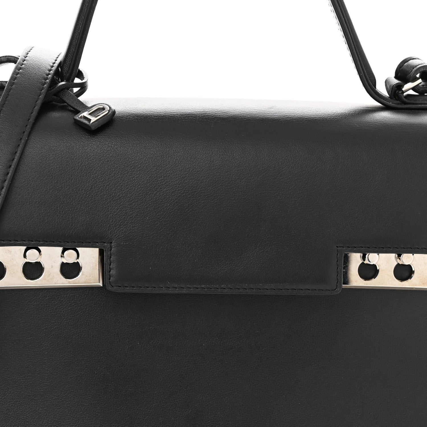Delvaux Calfskin MM Tempete Satchel Black 8 of 10