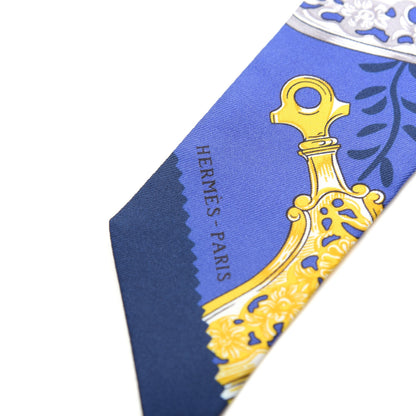 Hermes Silk Etriers Remix Twilly Marine White Or 2 of 3
