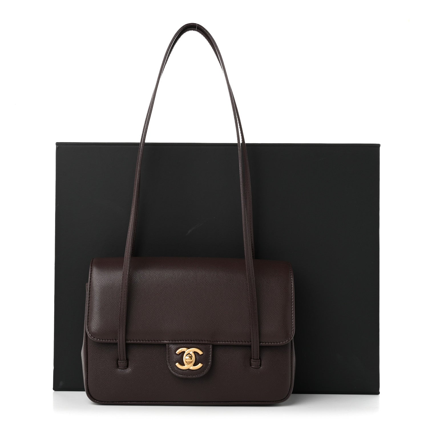 Chanel Shiny Caviar Preppy Coco Small Flap Dark Brown 10 of 10