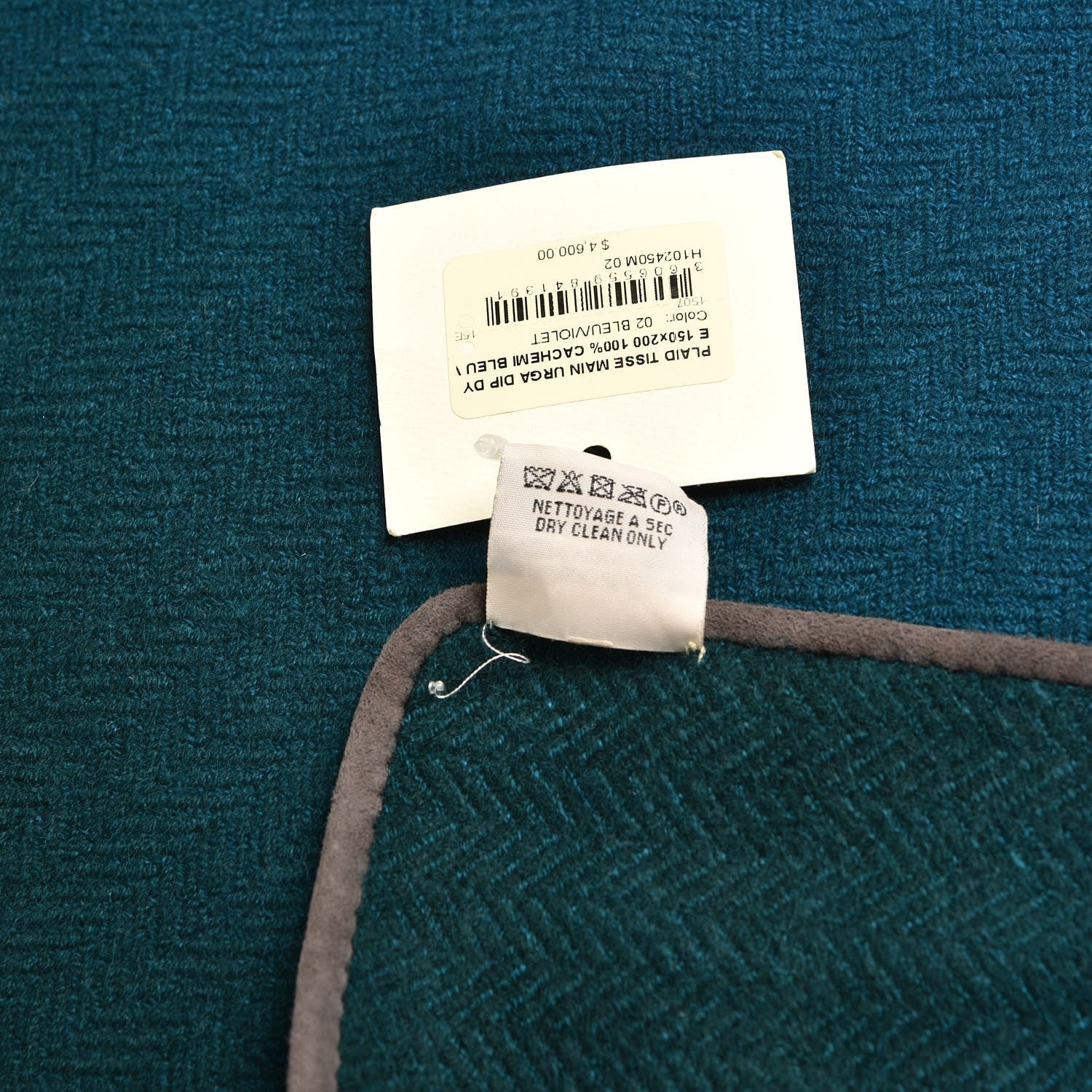 Hermes Cashmere Hand Woven Dip Dye Urga Blanket Bleu Violet 6 of 10